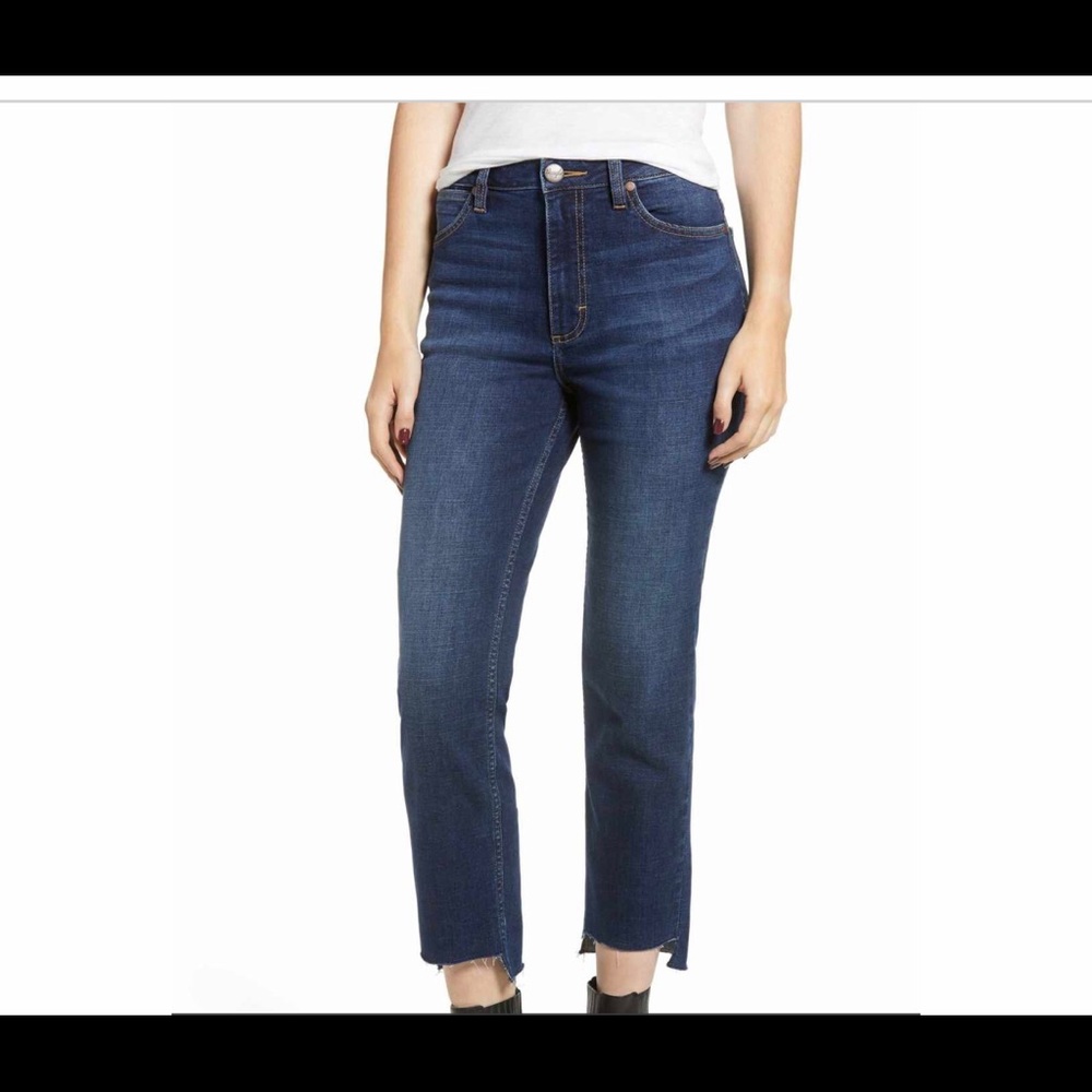 Wrangler step hem straight leg crop jeans
